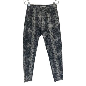 Zara Z1975 Denim Snake Print High Rise Skinny Jean 4